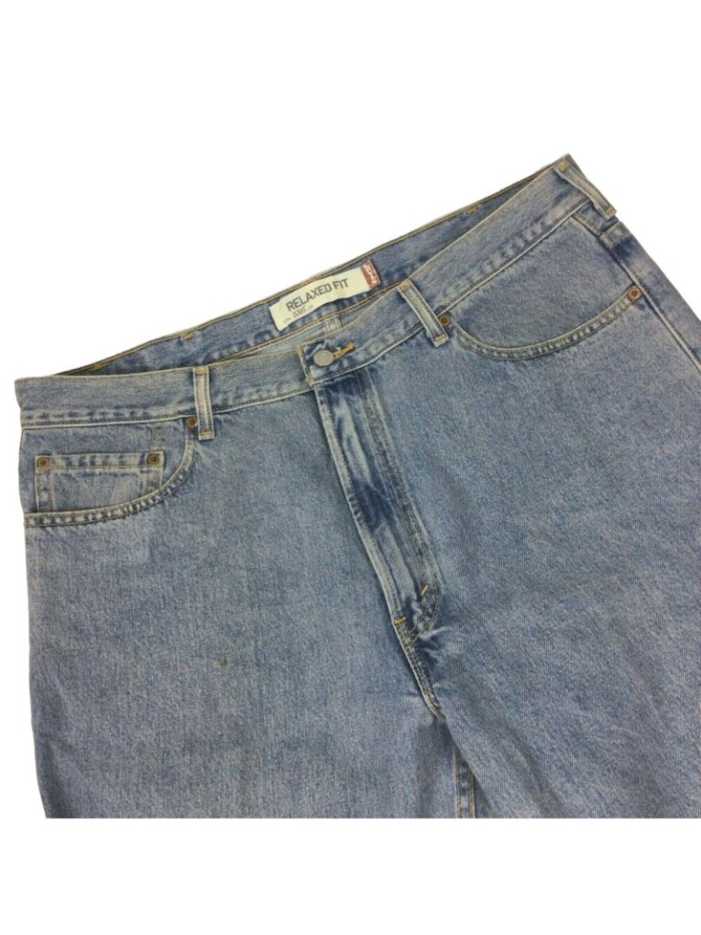 Levis 550 Mens Jeans 40x30 Light Wash Denim Relaxed Fit Tapered Leg Cotton - Picture 2 of 9